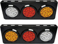 LED Truck Trailer Tail Lights with Iron Bracket Base, 48-LED, 2 PCS K3745