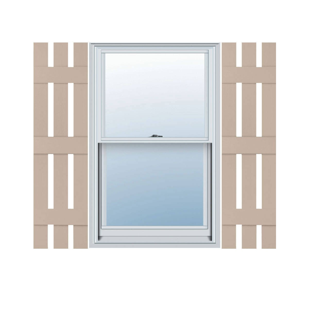 Vinyl Three Board Spaced Shutters U262010
