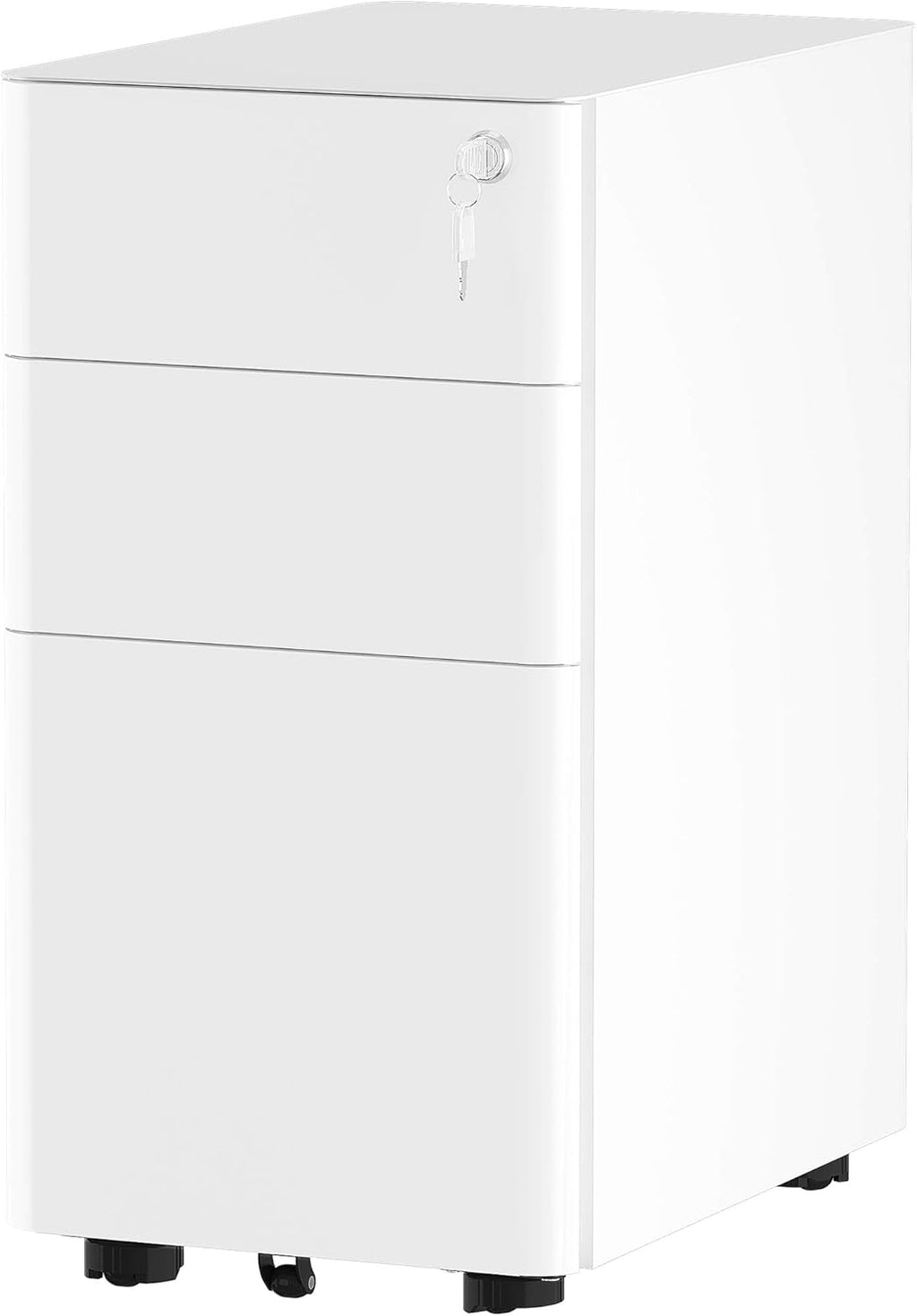 White 3-Drawer Metal Filing Cabinet R3310