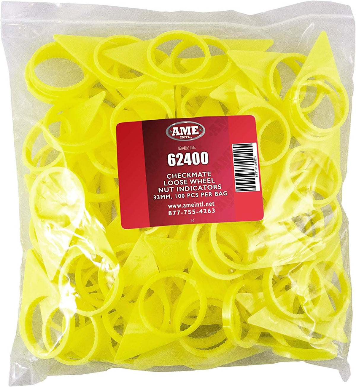 Yellow Wheel Nut Indicator (Pack of 200) H824