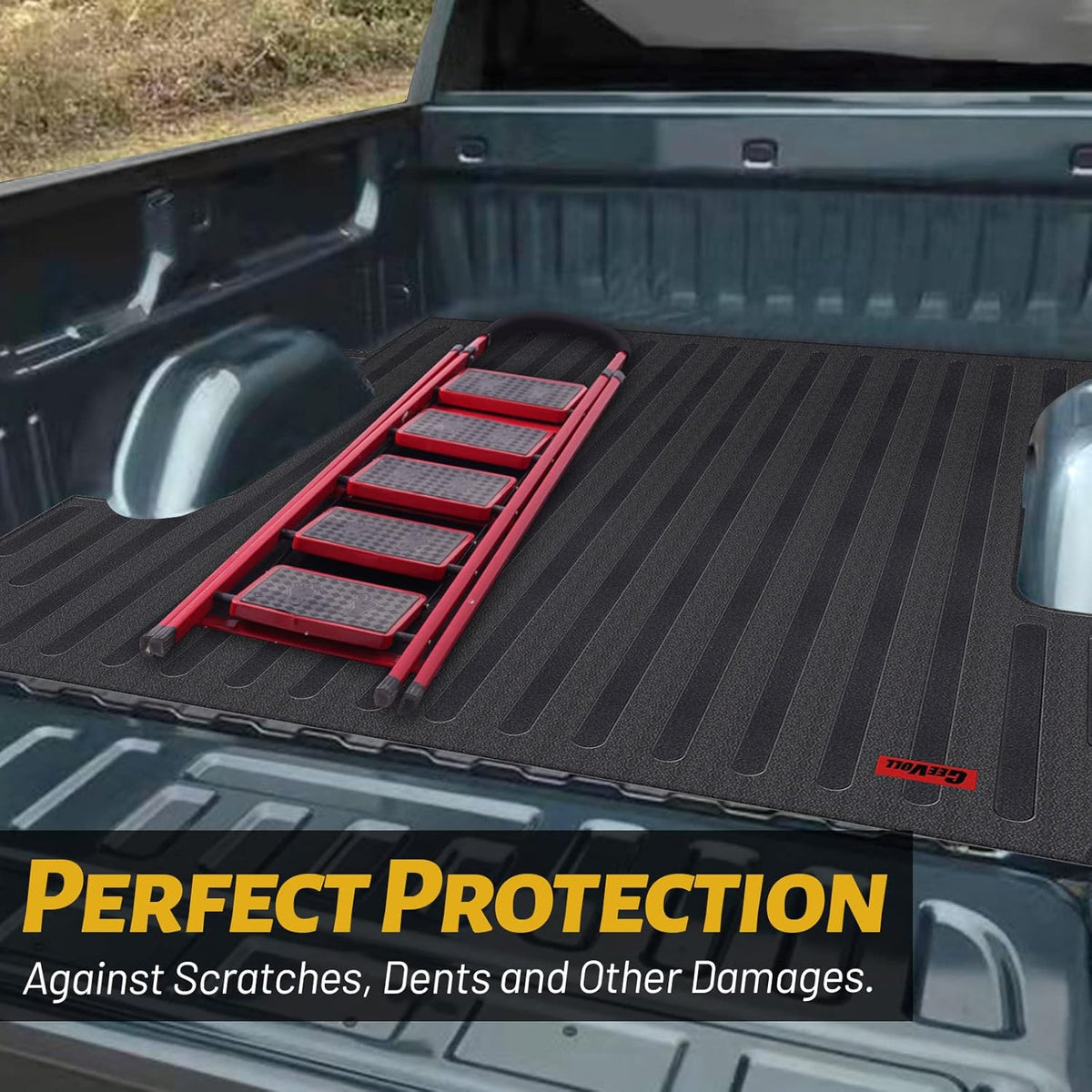 Heavy Duty Rubber Truck Bed Mat, Black L857503