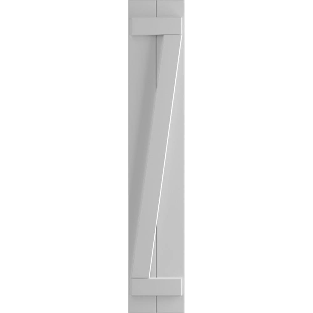 10-3/4x22 x 52x22 PVC Board and Batten Shutters with Z-Bar, Primed M137