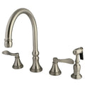 8 inch Satin Nickel Kitchen Faucet with Brass Sprayer B718016