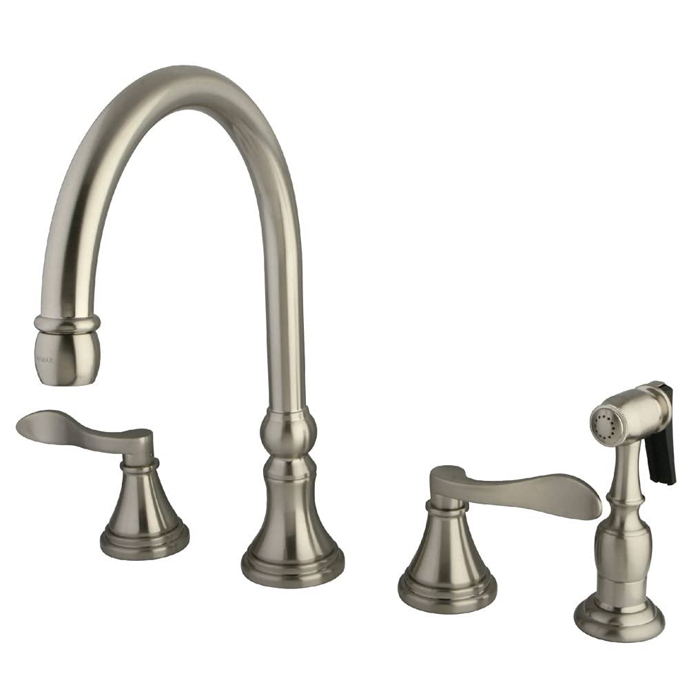8 inch Satin Nickel Kitchen Faucet with Brass Sprayer B718016