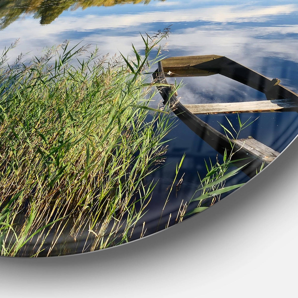 Landscape Large Disc Photographic Print on Metal V711