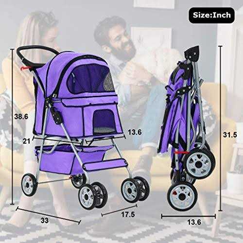 Folding Pet Carrier Stroller N894202