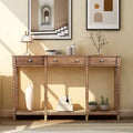 Solid Wood Console Table Brown Q21888