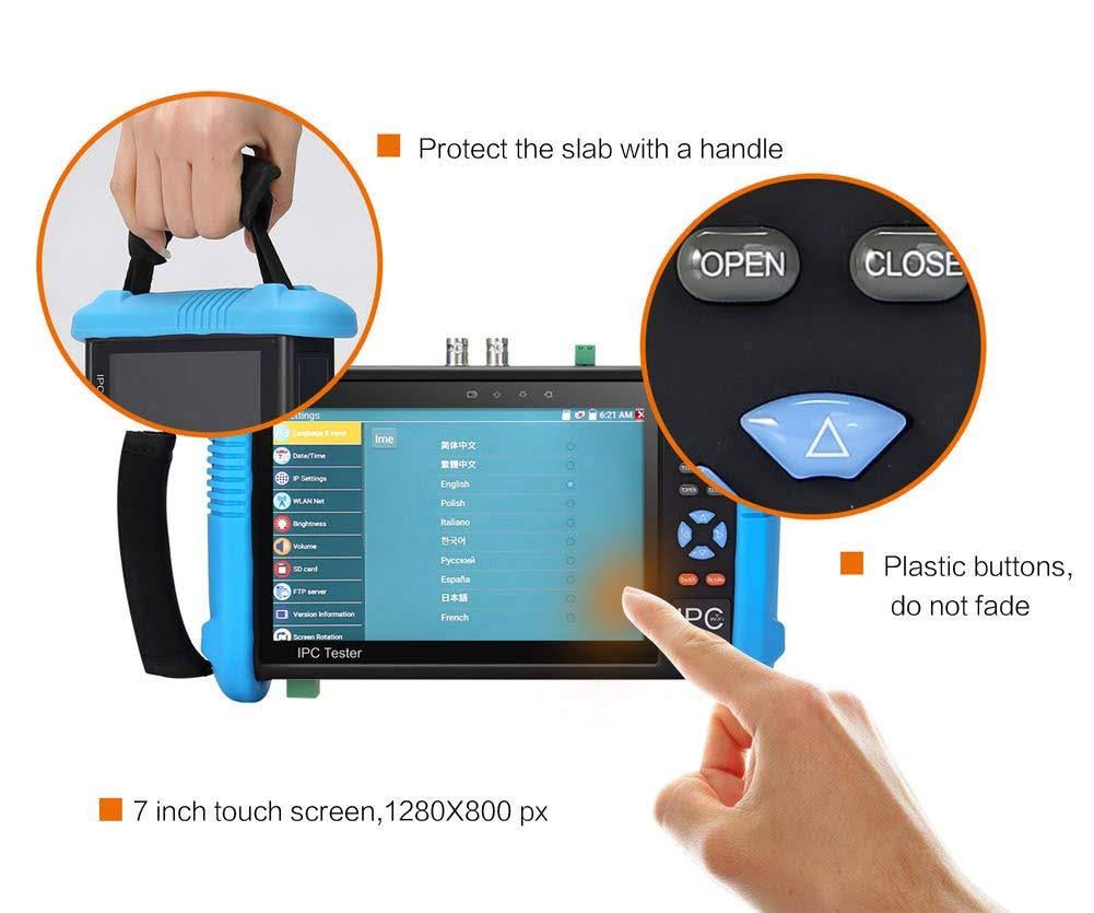 7 inch IPS Touch Screen IP Camera Tester CCTV CVBS Analog Tester with WiFi E2195