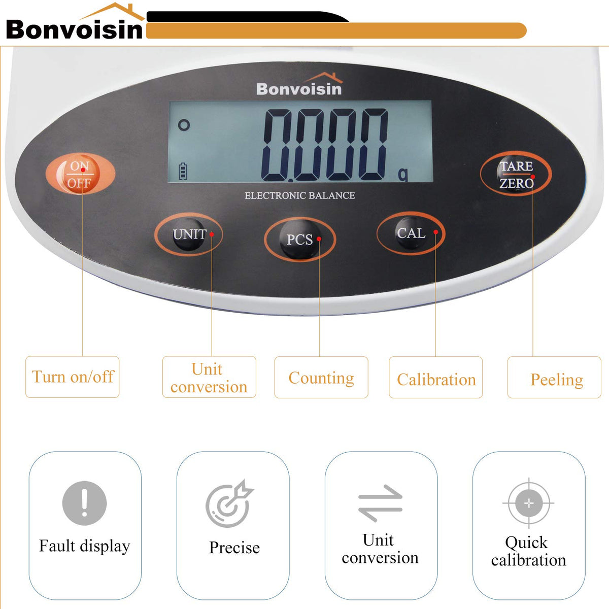 Analytical Balance 500g x 1mg Precision Lab Scale E411
