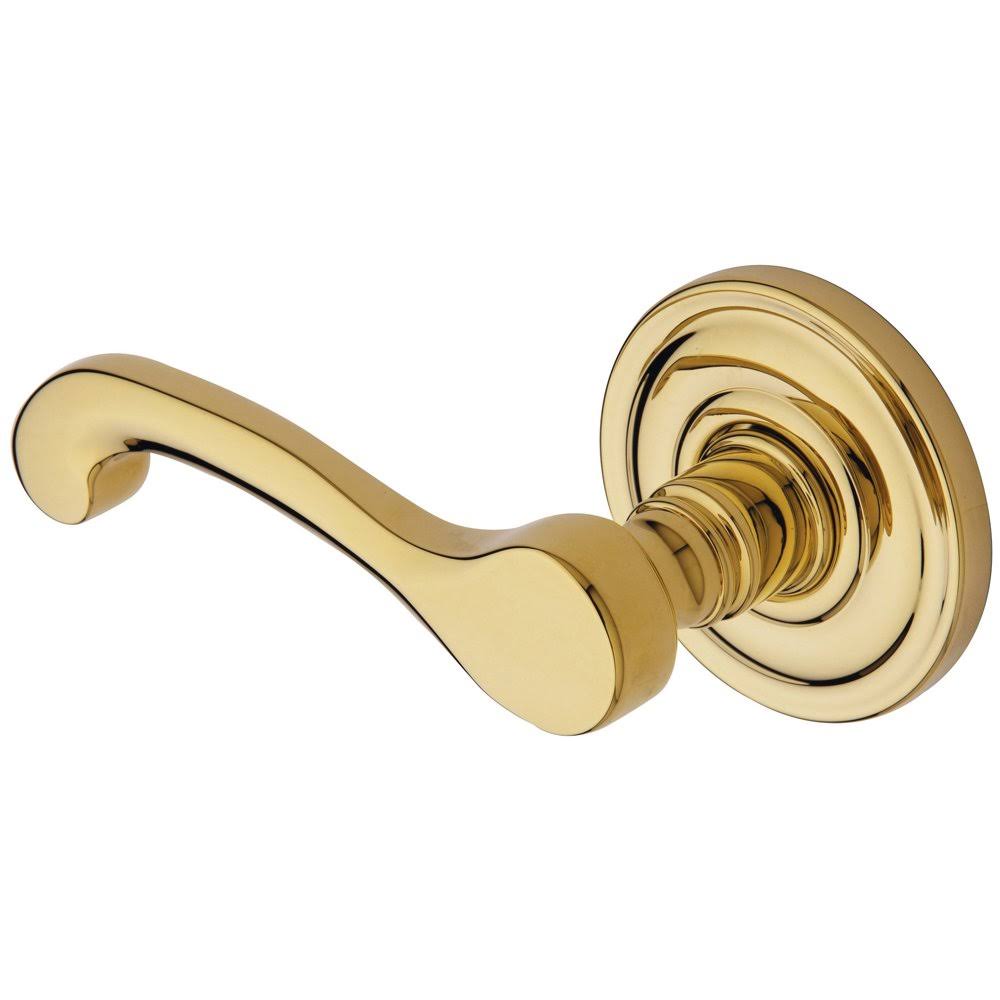 Passage Wave Polished Brass Door Set S381208
