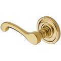 Passage Wave Polished Brass Door Set S381208
