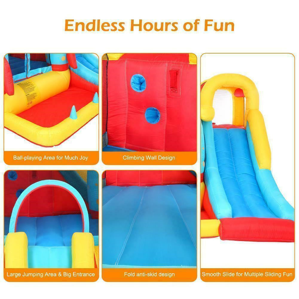 Rocket Bounce House Inflatable Castle Slide with Blower D5420