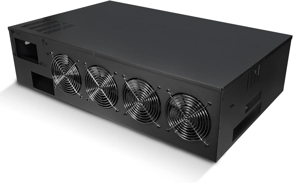 8 Port GPU Mining Case with 4 Cooling Fans A645910
