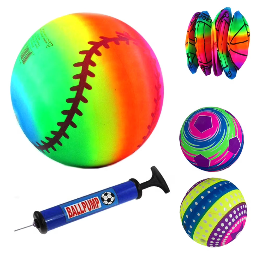 Rainbow PVC Inflatable Beach Football T22408