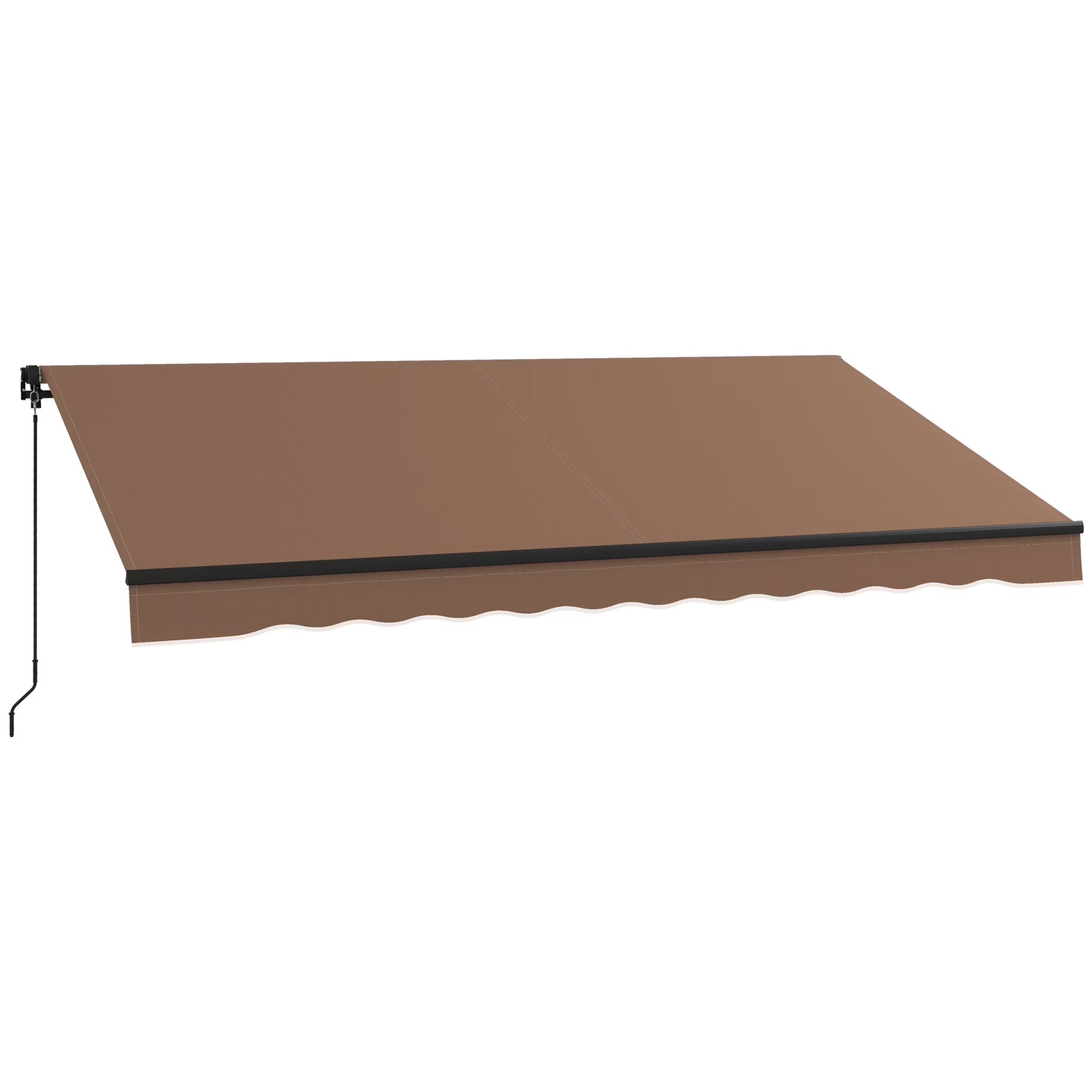 Coffee Patio Retractable Awning Sunshade Shelter J51276