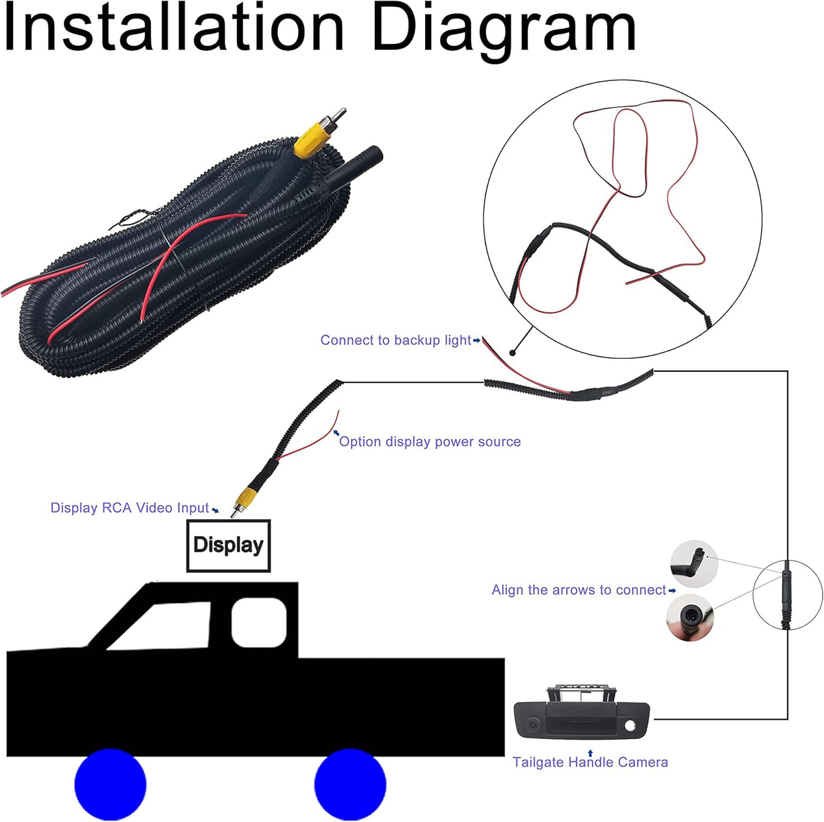 Tailgate Handle with Camera Black Q3047