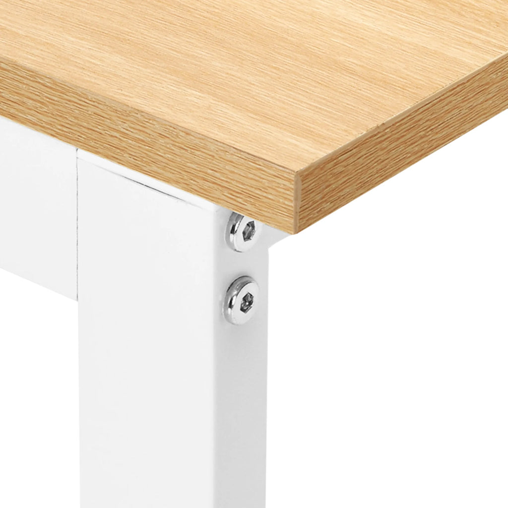 47 inch Computer Desk with Storage Drawers & LED Light, Monitor Stand & Power Outlets V725574