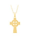 10kt Yellow Gold Celtic Cross Pendant Necklace Y691819