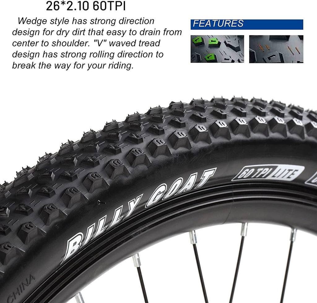 2 Pack Foldable Replacement Mountain Bike Tire 26 27.5 29x2.125 X33486