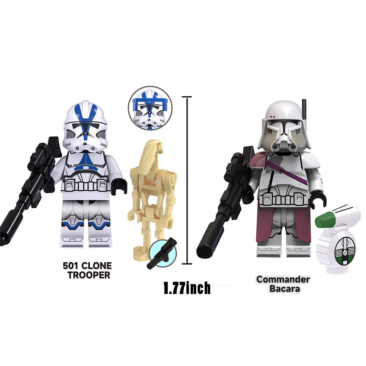 8 Pcs Space Wars Action Figures Building Blocks Toys A109