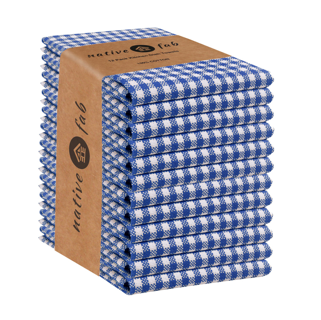 12 Pack Blue Cotton Kitchen Towel G704476