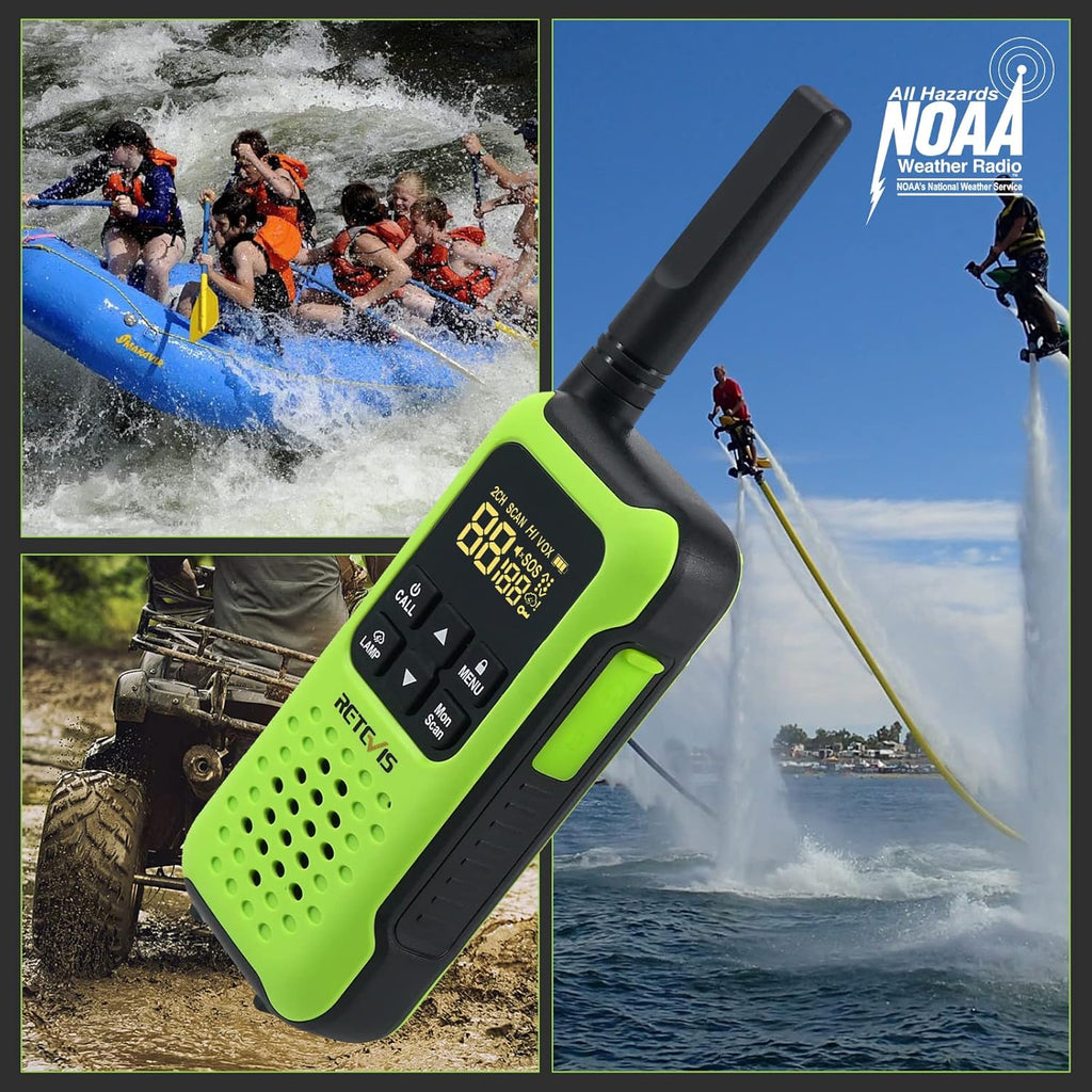 Waterproof 2 Way Radio, IP67 Floating, Rechargeable, 2 Pack Q9075