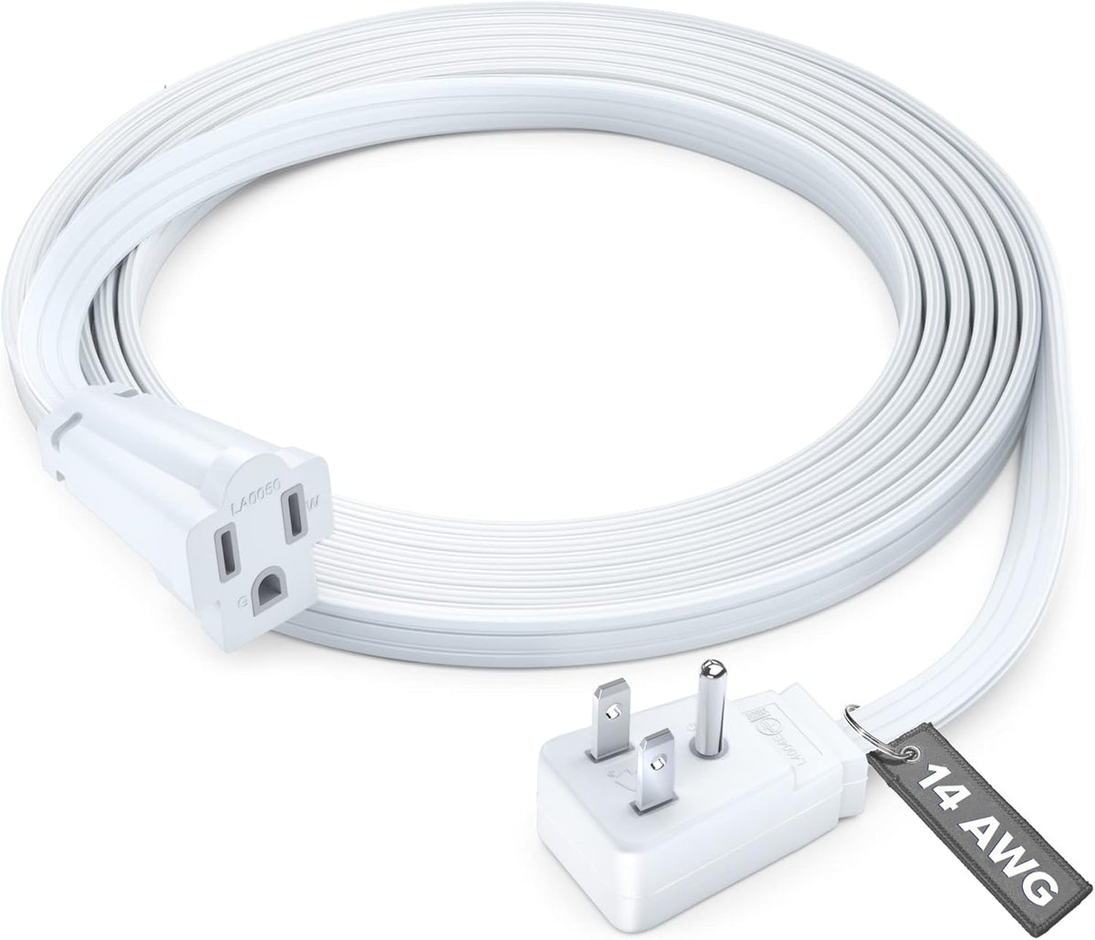 50ft 14 Gauge Flat Plug Extension Cord, Pack of 2 G2394