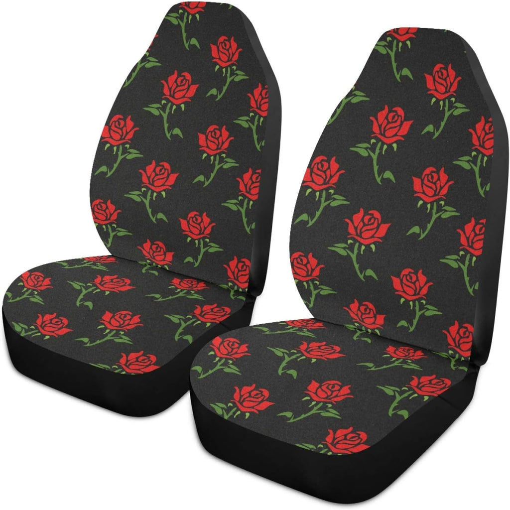 Rose Leopard 2pcs Car Seat Cover F22359
