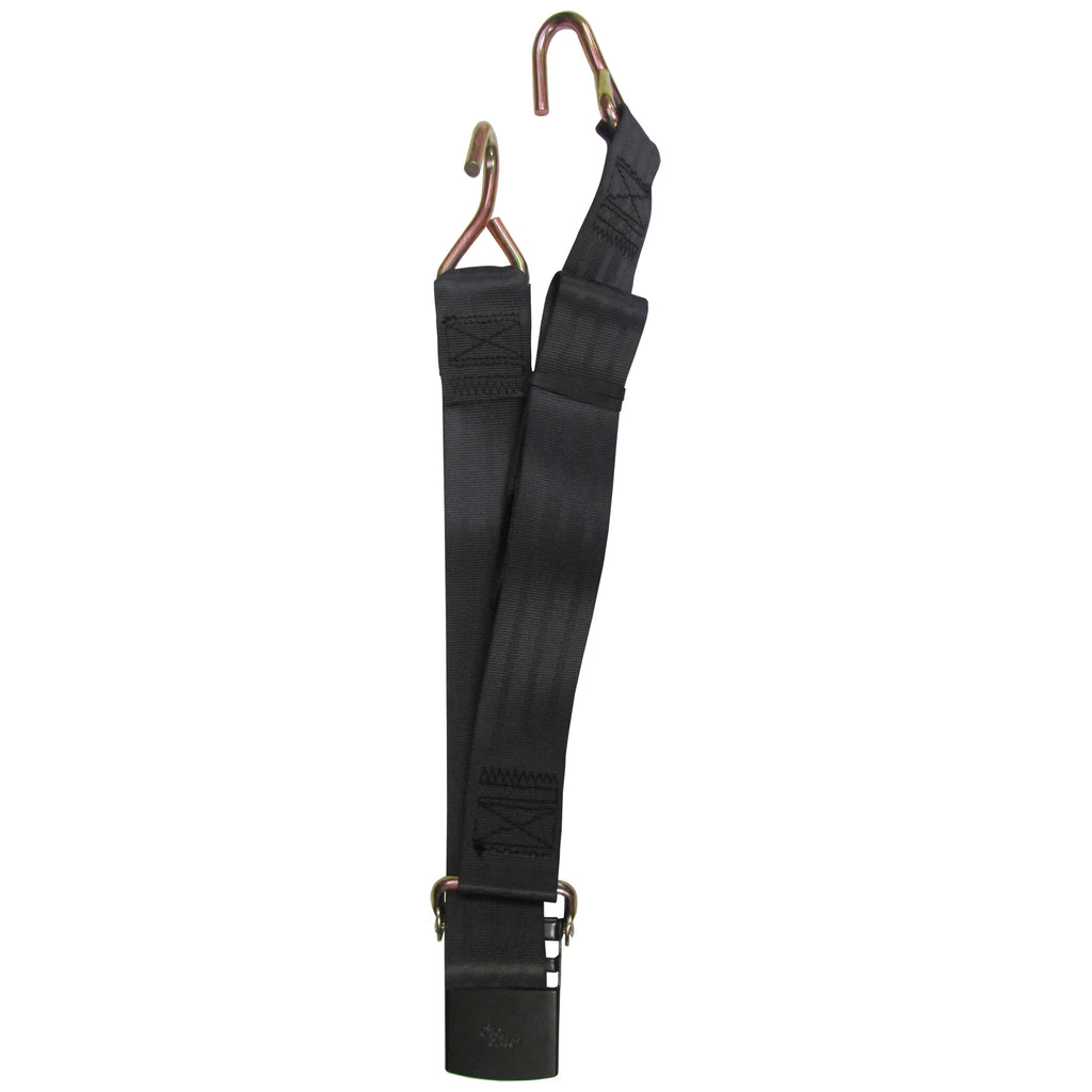 Gunwale Tie Down 2"x10' with Quick Release Buckle and Single J Hooks A3463