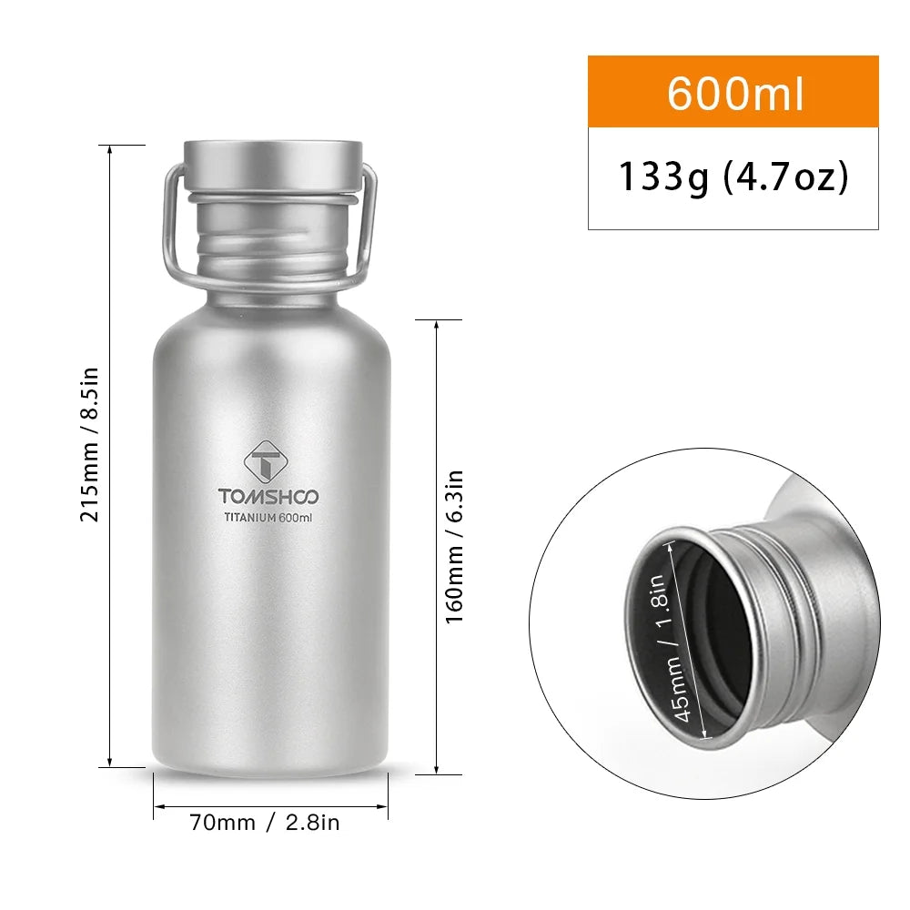 600ml Full Titanium Water Bottle with Silicone Seal A53310