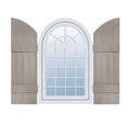 14 inchw x 61 inchh Vinyl Four Board Joined Arch Top Shutters R639814