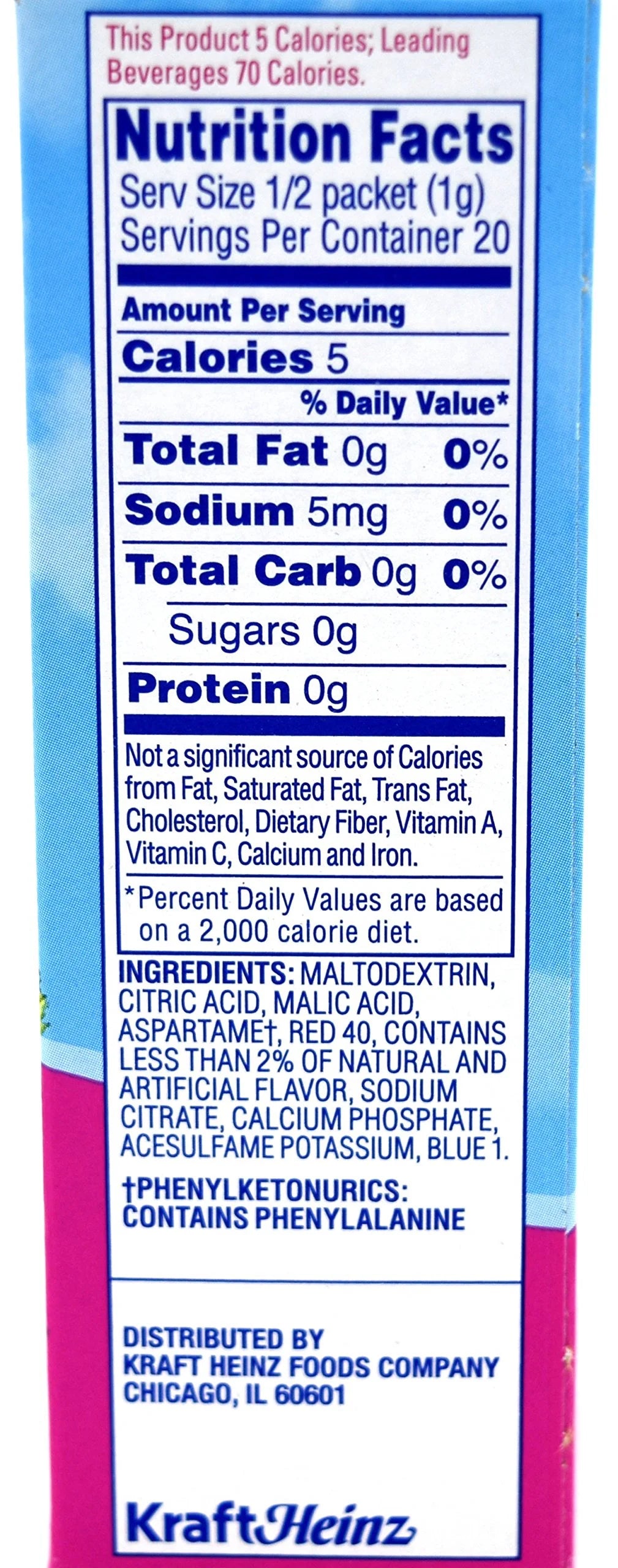 10-Packet Box Raspberry Ice Drink Mix R771428