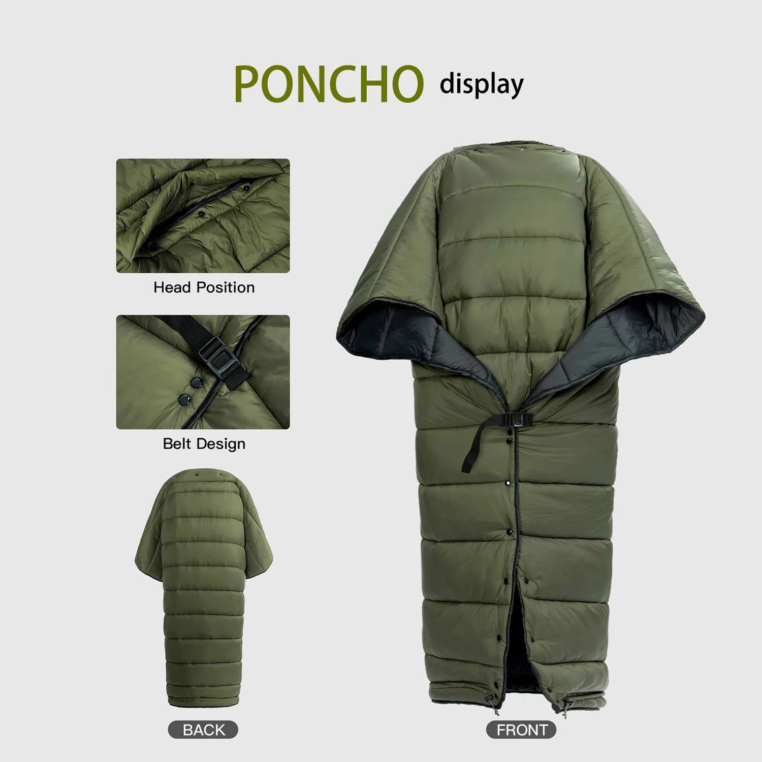 OD Green Portable Sleeping Bag Hammock Top Quilt W961