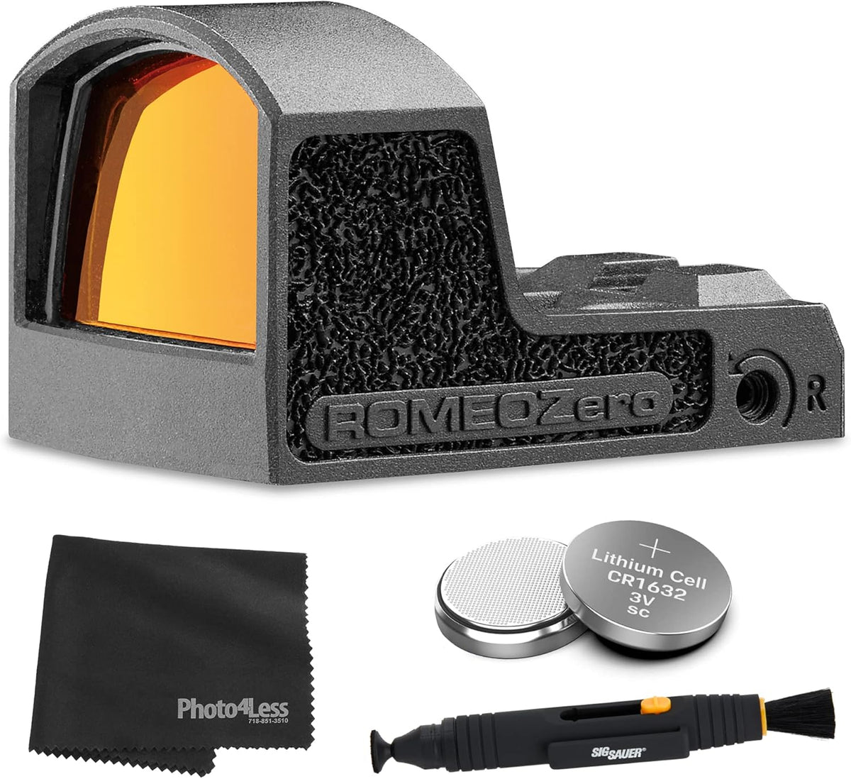 Reflex Red Dot Sight with 2 Additional CR1632 Batteries and Lens Cleaning Pen & Cloth S272253