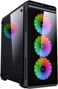 Pink Mid Tower Gaming Case with 4 x RGB Fans D3593