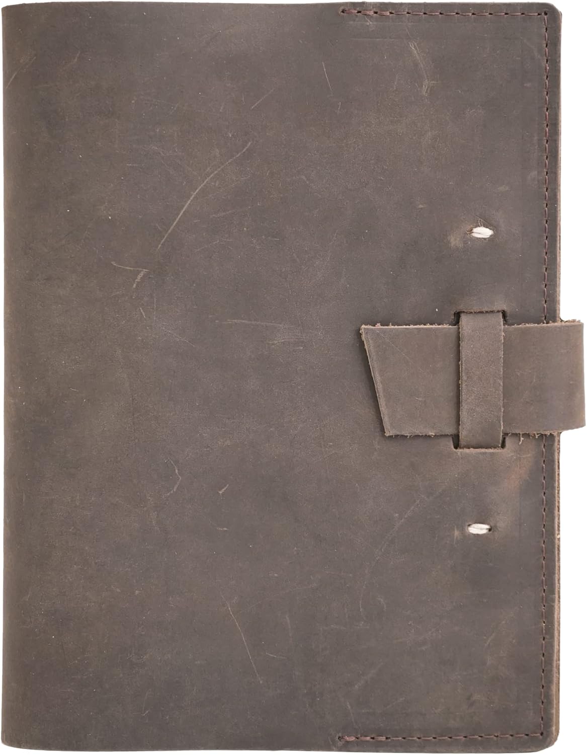 Refillable Lined Leather Writing Notebook, Medium 6 x 8, Dark Brown, Pack of 2 H54165