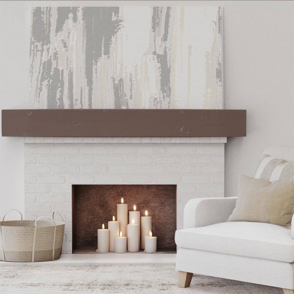 Knotty Pine Faux Wood Fireplace Mantel I97562