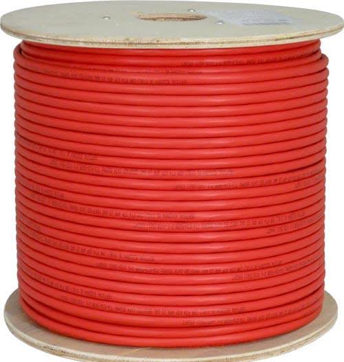 Cat6 Shielded Solid Bare Copper 1000ft Red Bulk Ethernet Cable V9292