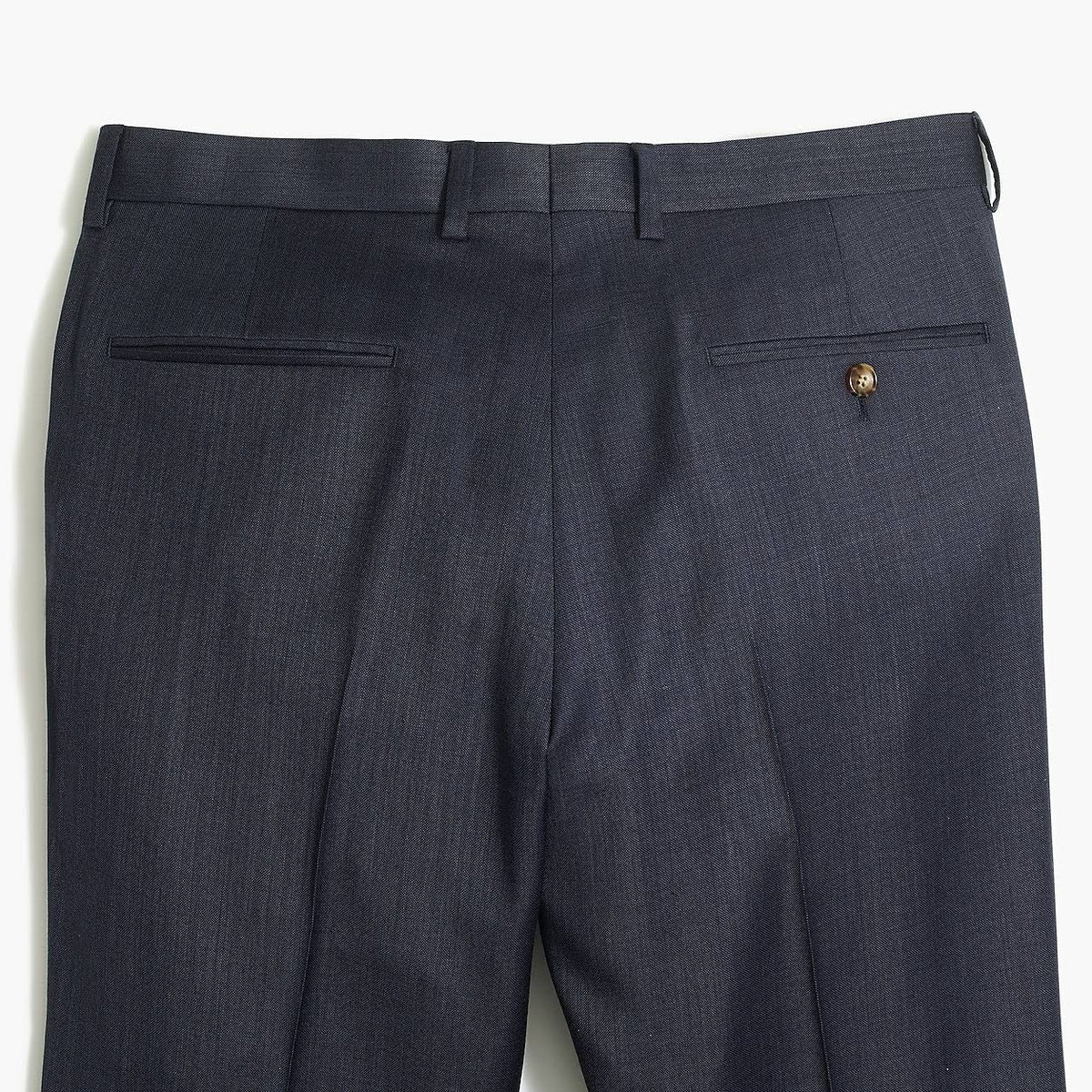 Navy Blue Slim Worsted Wool Suit Pant S547