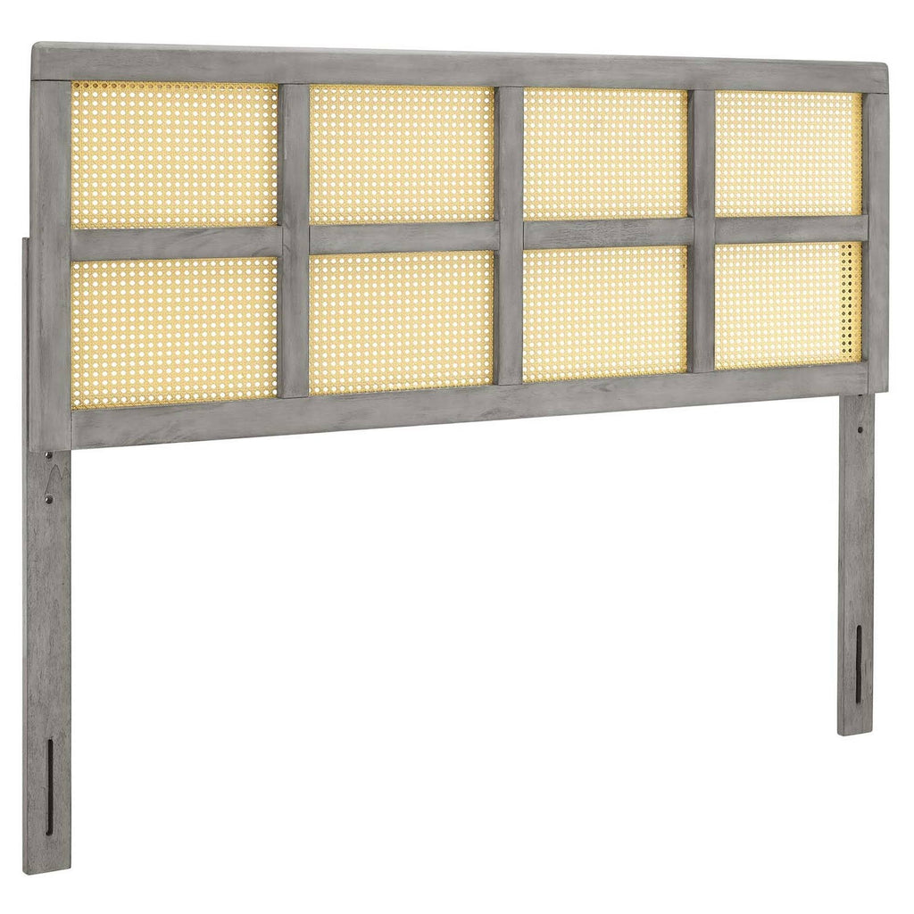 Gray Cane King Headboard D276