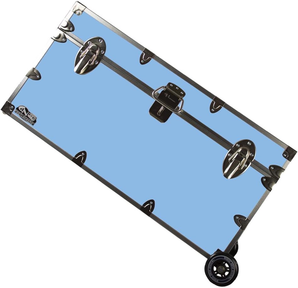 Large 32 x 18 x 16.5 Inches Lockable Footlocker with Wheels T932