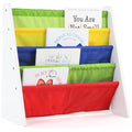 Kids Book Rack with Fabric Sling Sleeves W9016