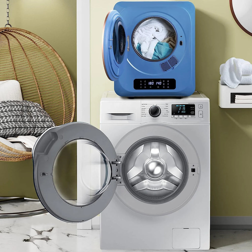 Compact Electric Dryer with Stainless Steel Drum Blue Q388680