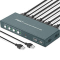 KVM Switch HDMI 4 Port Box, 4K@30Hz, with 4 USB-B and 4 HDMI Cables I23907