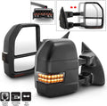 Telescoping Manual Towing Mirrors with LED Signal Pair for Ford F250 F350 F450 F550 Superduty V573851