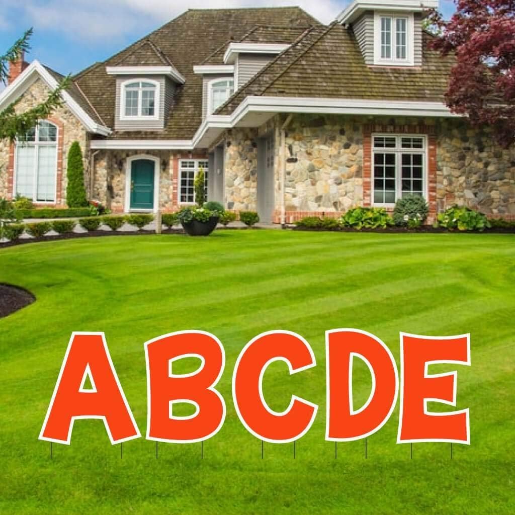 Yard Letters Alphabet and Number Decoration, 18 inch High, 36pcs Black O884943