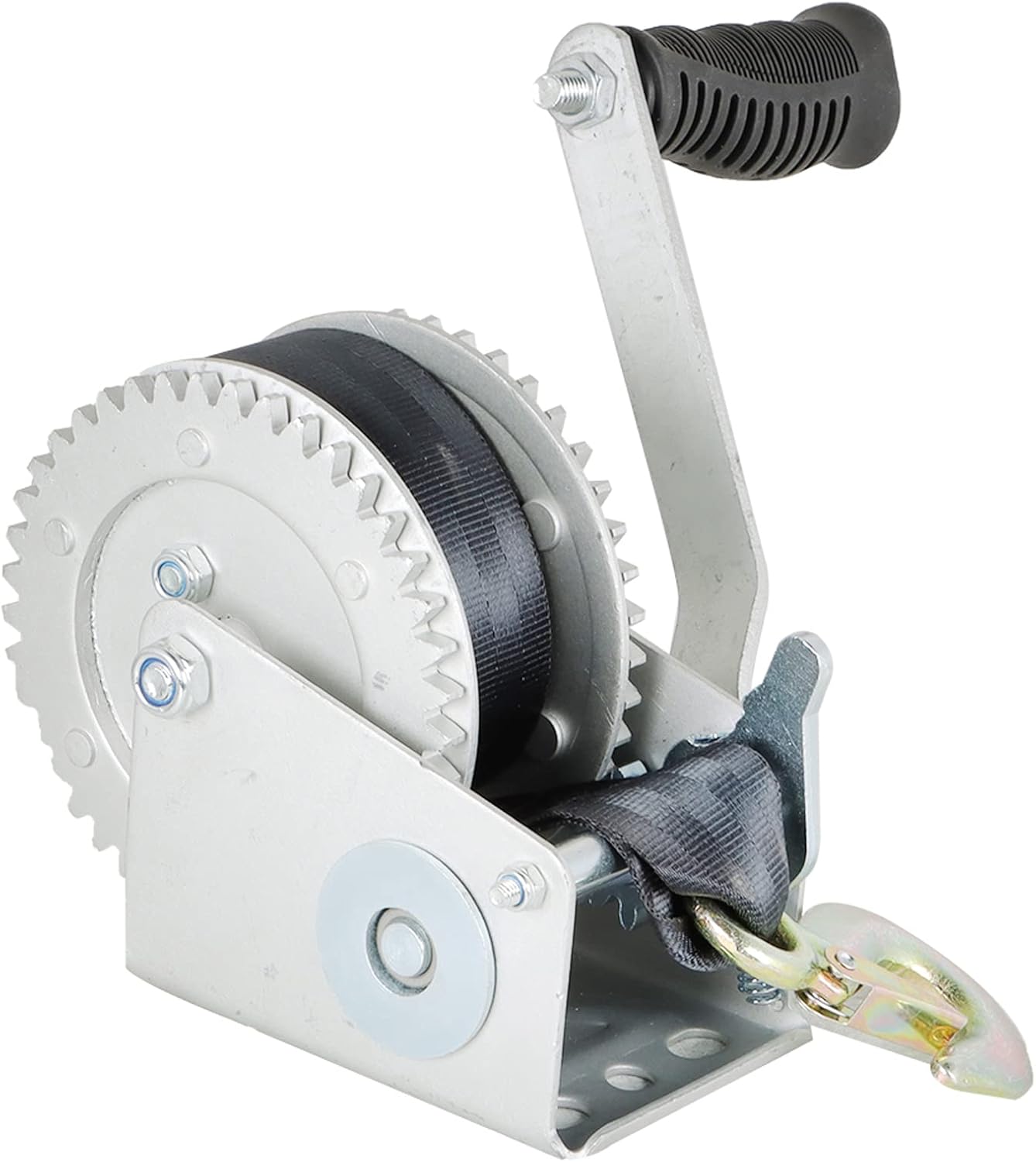 Heavy Duty Hand Winch 2000lbs Two-Way Ratchet with 20ft Strap Pack of 2 A511