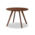Walnut Brown Round Wood Dining Table Q1537