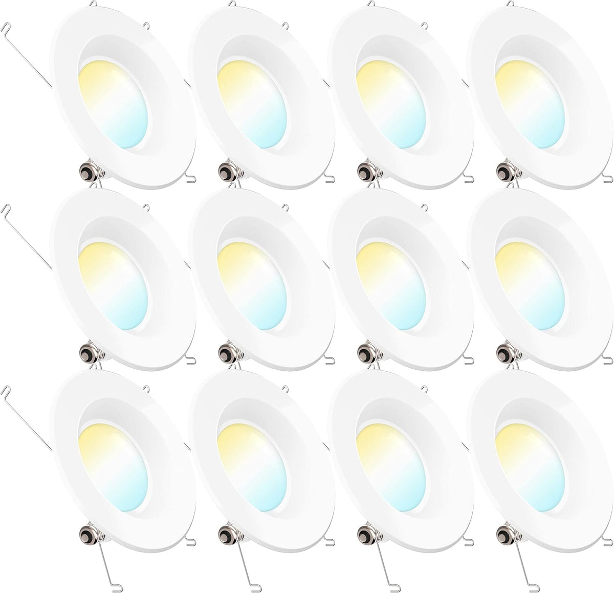 12 Pack 5/6 Inch LED Recessed Lighting Retrofit Conversion Kit F282
