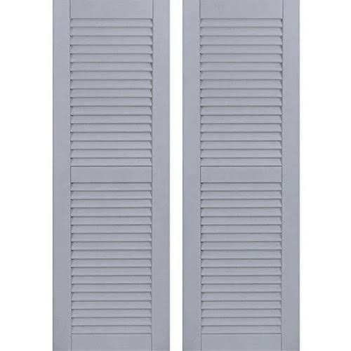 12x22W Unfinished Composite Wood Louvered Shutters Z9654